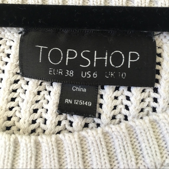 White, Black and Grey stripped TOPSHOP sweater - Picture 2 of 5